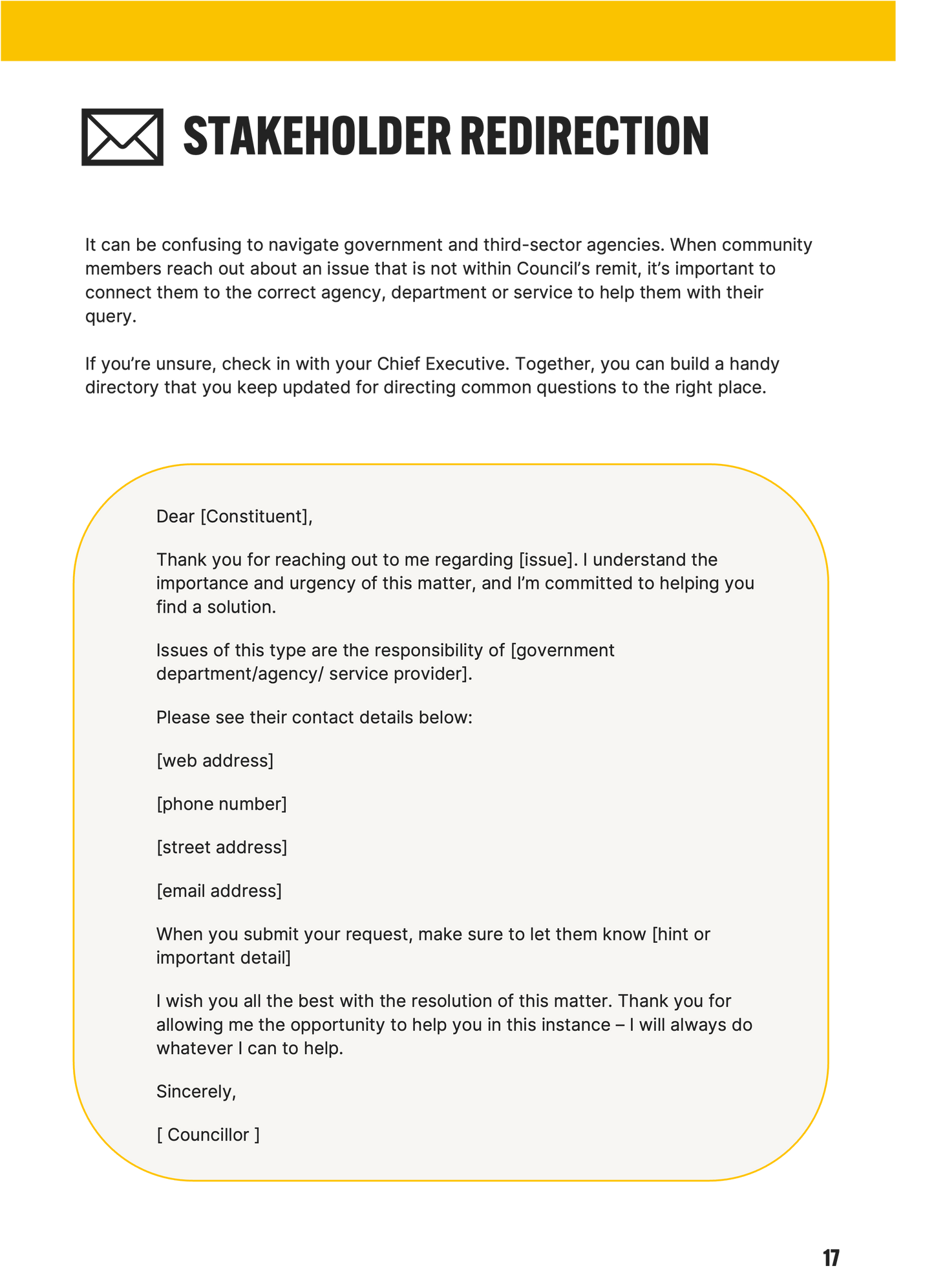 Responding to Service Requests in Local Government