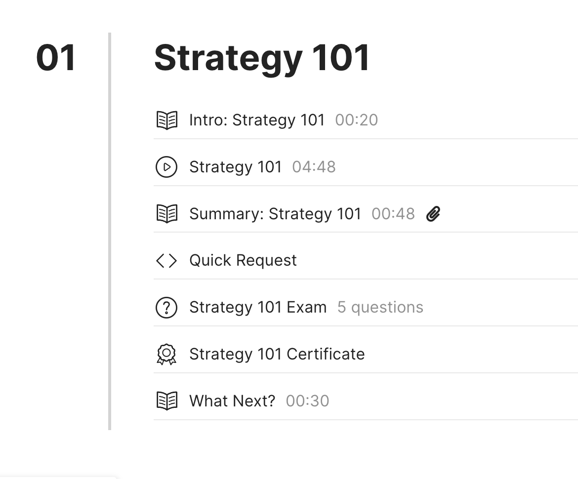 Strategy 101 - FREE Online Course